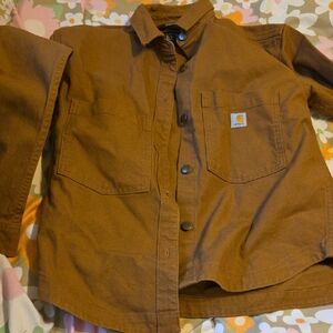 Carhartt Tan Work Shirt with Pockets
